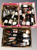 Approximately forty four bottles of alcohol including shiraz, sauvignon,