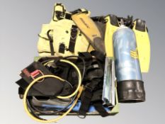 A quantity of scuba diving equipment,