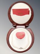 A strand of Yukiko pearls with 18ct white gold diamond-set clasp, length 43cm, boxed.