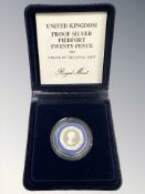 A United Kingdom Proof Silver Piedfort Twenty-Pence Coin 1982,