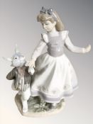 A Lladro figure - Girl and rabbit,