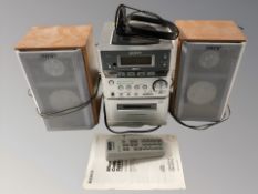A Sony CNT-EP 515 mini hi/fi with speakers and remote
