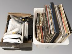 A Nintendo Wii with accessories, PS3 game,