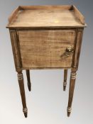 A George III mahogany wash stand and a mahogany pot cupboard (2)