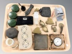 Three Bakelite boxes containing Enolin Limited HM Naval Forces tooth soap,