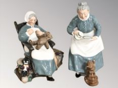 Two Royal Doulton figures - Nanny HN 2221 and The Favourite HN 2249