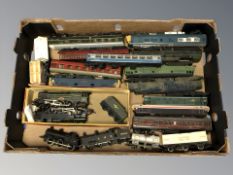 One box of plastic and tin plate rolling stock including Lima,