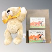 A modern Steiff teddy bear,