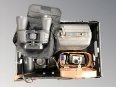 A Kodak projector in box, pair of Strathspey 20 x 50 binoculars,