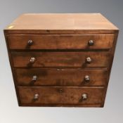 A Victorian mahogany four drawer apprentice chest,