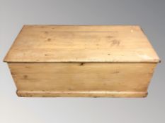 A Victorian pine blanket box,