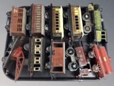 A group of 20th century tin plate rolling stock