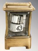 A brass cased Ever Ready Chronos clock,