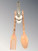 A chrome Super Aladdin oil lamp, height 60 cm,