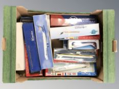 Aircraft scale model kits including Wooster (one box)