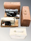 A Cosson electric sewing machine and an Alfa sewing machine