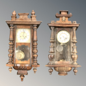 Two early 20th century Vienna wall clocks,