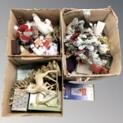 A large quantity of Christmas decorations (3 boxes)