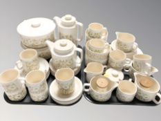 Approximately fifty two pieces of Hornsea Fleur table wares