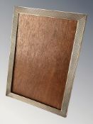 A silver photo frame,