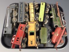 A group of 20th century tin plate rolling stock
