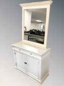 A modern painted side cabinet,