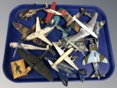 A group of 20th century die cast air craft including Dinky