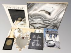 A group of contemporary canvas pictures,