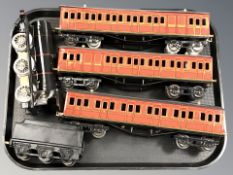 A group of 20th century tin plate rolling stock