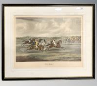 After Henry Alken : The Start (A Racing Scene), aquatint by J.