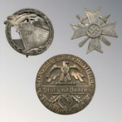 A Second World War German zinc Blockade Runners badge,