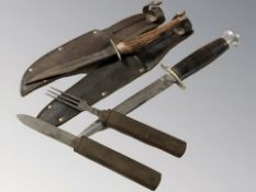 A William Rodgers hunting knife stamped 