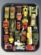 Assorted 20th century die cast models including Matchbox, Lesney construction vehicles, etc.
