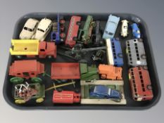 20th century die cast vehicles including Dinky buses, Lledo race cars,