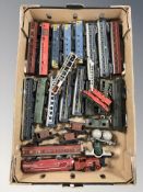 Assorted die cast locomotives and passenger cars including Lima.