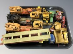 20th century tin plate construction vehicles including Dinky Supertoys, etc.