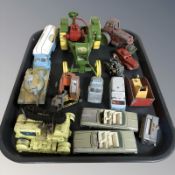 A group of 20th century tin plate vehicles including Corgi M60 A1 medium tank,
