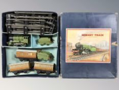 A Hornby tin plate No. 501 passenger set in box.