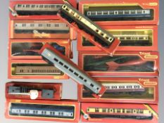 A group of Triang and Hornby OO gauge die cast locomotives, wagons, etc.