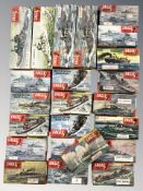 Twenty-three Eagle naval scale modelling kits in boxes.