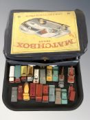A Matchbox series collector's case No. 41 containing assorted die cast models.