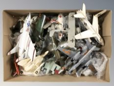 Assorted die cast model aircraft etc (one box)