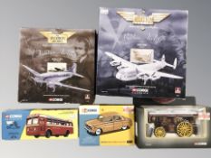 Two Corgi Aviation Archive models Frontier Airliners Douglas DC3 Air France and Berlin Airlift Avro