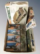 Naval and other vehicle scale modelling kits including Matchbox, Airfix, etc.