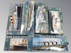 A group of Revell naval scale modelling kits (one box)