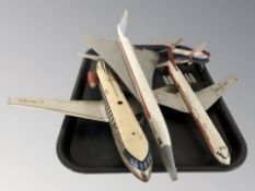 Several die cast scale model aircraft including Concorde.