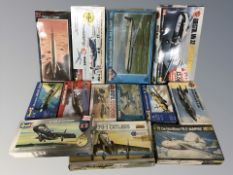 Assorted vehicle scale modelling kits including Airfix, Revell, etc.