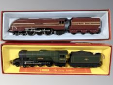A Hornby Triang 871 S 4-6-2- Coronation locomotive and a further Flying Scotsman locomotive and