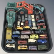Assorted tin plate die cast cars including Lesney, Triang, etc.