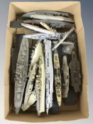 Die cast model scale WWII battleships (one box)